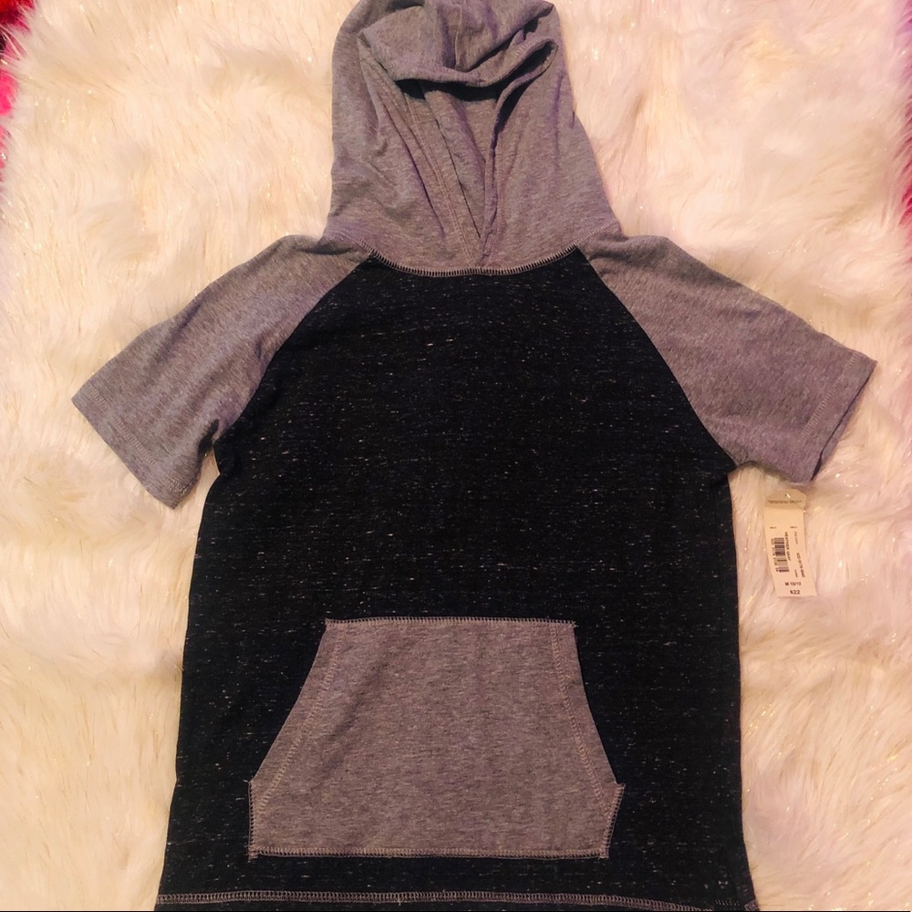 boys Gray Atheletic Top W/hoodie Brand New w/Tags